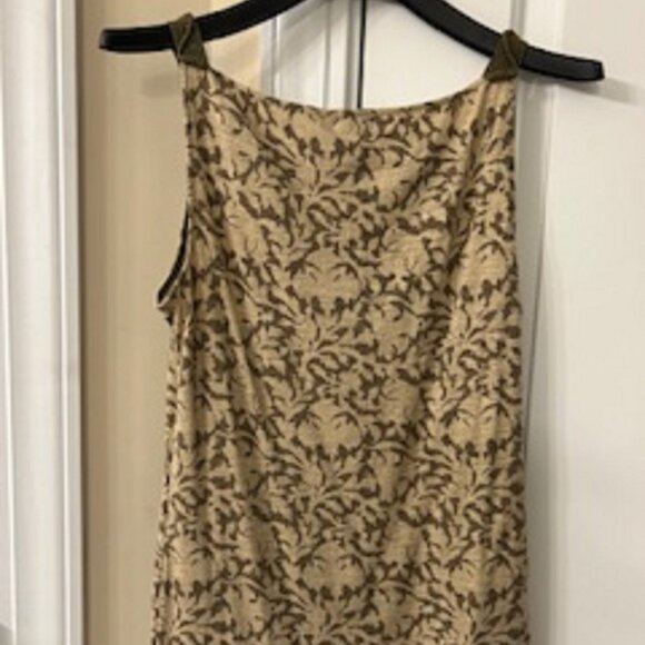 Women's Top Ralph Lauren Size M Green Sleeveless 100% Cotton Made in Jordon - Picture 3 of 3